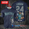 Seattle Mariners x Wolverine Logan with Trophy Custom Baseball Jersey Royal