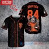 SF Giants Freddy Krueger Halloween World Series Trophy Baseball Jersey Black