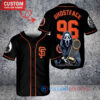 SF Giants Ghostface Scream Halloween World Series Trophy Baseball Jersey Black