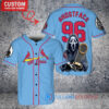 St. Louis Cardinals Ghostface Scream Halloween World Series Trophy Baseball Jersey Blue