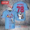 St. Louis Cardinals Halloween Michael Myers Baseball Jersey - Light Blue
