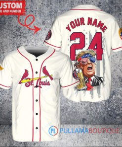 St. Louis Cardinals Limited Edition World Series Trophy Baseball Jersey Cream