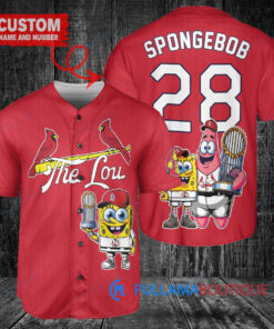 St. Louis Cardinals SpongeBob Baseball Jersey - Red City Connect Trophy