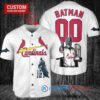 St. Louis Cardinals x DC Comics Batman The Dark Knight with Trophy Custom Baseball Jersey White