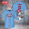 St. Louis Cardinals x Dr Seuss with World Series Trophy Custom Baseball Jersey Light Blue