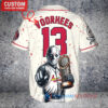 St. Louis Cardinals x Friday the 13th Jason Voorhees Halloween with World Series Trophy Custom Baseball Jersey Cream