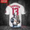 St. Louis Cardinals x Friday the 13th Jason Voorhees Halloween with World Series Trophy Custom Baseball Jersey White