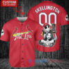 St. Louis Cardinals x Jack Skellington and Sally The Nightmare Before Christmas with World Series Trophy Custom Baseball Jersey Red City Connect