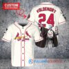 St. Louis Cardinals x Lord Voldemort Harry Potter with Trophy Custom Baseball Jersey Cream