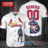 St. Louis Cardinals x Marvel Captain America Steve Rogers with Trophy Custom Baseball Jersey White