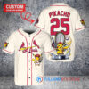 St. Louis Cardinals x Pikachu Pokemon with Trophy Custom Baseball Jersey Cream