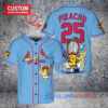 St. Louis Cardinals x Pikachu Pokemon with Trophy Custom Baseball Jersey Light Blue