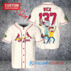 St. Louis Cardinals x Rick and Morty with Trophy Custom Baseball Jersey Cream