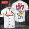 St. Louis Cardinals x Rick and Morty with Trophy Custom Baseball Jersey White