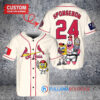 St. Louis Cardinals x SpongeBob SquarePants with Trophy Custom Baseball Jersey Cream
