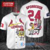 St. Louis Cardinals x SpongeBob SquarePants with Trophy Custom Baseball Jersey White