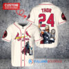 St. Louis Cardinals x Thor Marvel with Trophy Custom Baseball Jersey Cream