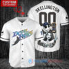 Tampa Bay Rays Jack Skellington Sally World Series Trophy Baseball Jersey White