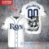 Tampa Bay Rays Jack Skellington Sally World Series Trophy Baseball Jersey White V2