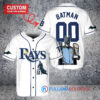 Tampa Bay Rays x DC Comics Batman The Dark Knight with Trophy Custom Baseball Jersey White Alternate Replica
