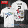 Tampa Bay Rays x Dr Seuss with World Series Trophy Custom Baseball Jersey White Home Replica