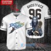 Tampa Bay Rays x Ghostface Scream Halloween Halloween with World Series Trophy Custom Baseball Jersey White Home Replica