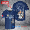 Tampa Bay Rays x Luke Skywalker Star Wars with Trophy Custom Baseball Jersey Navy