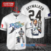 Tampa Bay Rays x Luke Skywalker Star Wars with Trophy Custom Baseball Jersey White Home Replica
