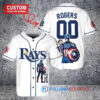 Tampa Bay Rays x Marvel Captain America Steve Rogers with Trophy Custom Baseball Jersey White Alternate Replica