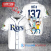Tampa Bay Rays x Rick and Morty with Trophy Custom Baseball Jersey White Alternate Replica