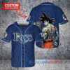Tampa Bay Rays x Son Goku Kakarot Super Saiyan Dragon Ball Z with Trophy Baseball Jersey Navy