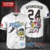 Tampa Bay Rays x SpongeBob SquarePants with Trophy Custom Baseball Jersey White Home Replica