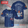 Tampa Bay Rays x Superman DC Comics with Trophy Custom Baseball Jersey Navy