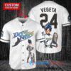 Tampa Bay Rays x Vegeta Super Saiyan Dragon Ball Z with Trophy Custom Baseball Jersey White Home Replica
