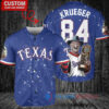 Texas Rangers Freddy Krueger Halloween World Series Trophy Baseball Jersey