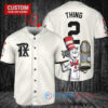 Texas Rangers x Dr Seuss with World Series Trophy Custom Baseball Jersey Cream