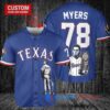 Texas Rangers x Halloween Michael Myers with Trophy Custom Baseball Jersey Royal