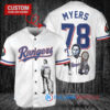 Texas Rangers x Halloween Michael Myers with Trophy Custom Baseball Jersey White