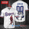 Texas Rangers x Joker DC Comics with Trophy Custom Baseball Jersey White