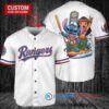 Texas Rangers x Lilo & Stitch with Trophy Baseball Jersey White