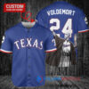 Texas Rangers x Lord Voldemort Harry Potter with Trophy Custom Baseball Jersey Royal