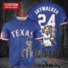 Texas Rangers x Luke Skywalker Star Wars with Trophy Custom Baseball Jersey Royal