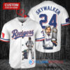 Texas Rangers x Luke Skywalker Star Wars with Trophy Custom Baseball Jersey White