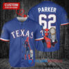 Texas Rangers x Marvel Spiderman with Trophy Custom Baseball Jersey Royal