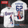 Texas Rangers x Marvel Spiderman with Trophy Custom Baseball Jersey White