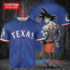 Texas Rangers x Son Goku Kakarot Super Saiyan Dragon Ball Z with Trophy Baseball Jersey Royal